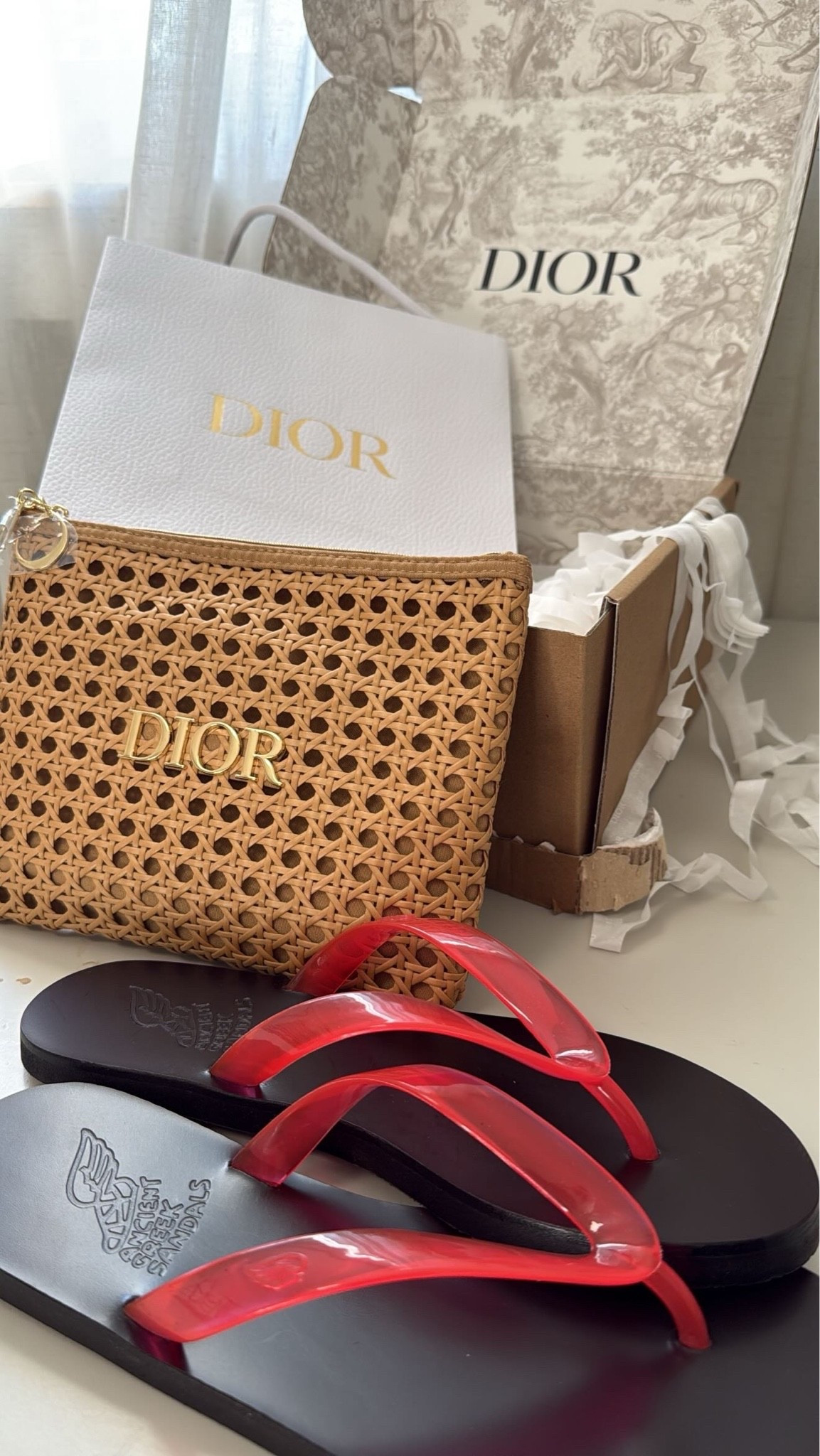 Obsessed with my new-in Dior Solar Set and my red jelly sandals from Ancient Greek Sandals my go-to for chic summer outfits, effortless vacation style, and glowing beach-ready looks. And a pop of red is a spring trends this year.

@DiorBeauty 

 #LTKSwim