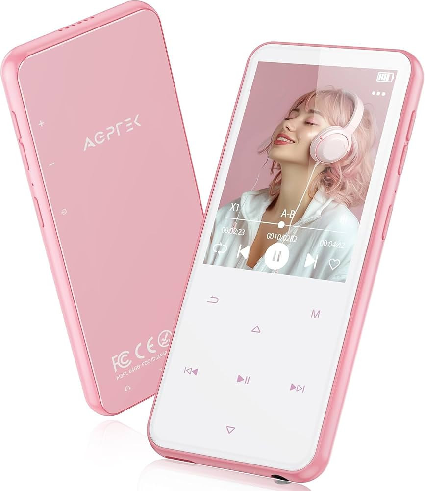 AGPTEK 64GB MP3 Player with Bluetooth, M3 2.4'' Player with Speaker | Amazon (US)