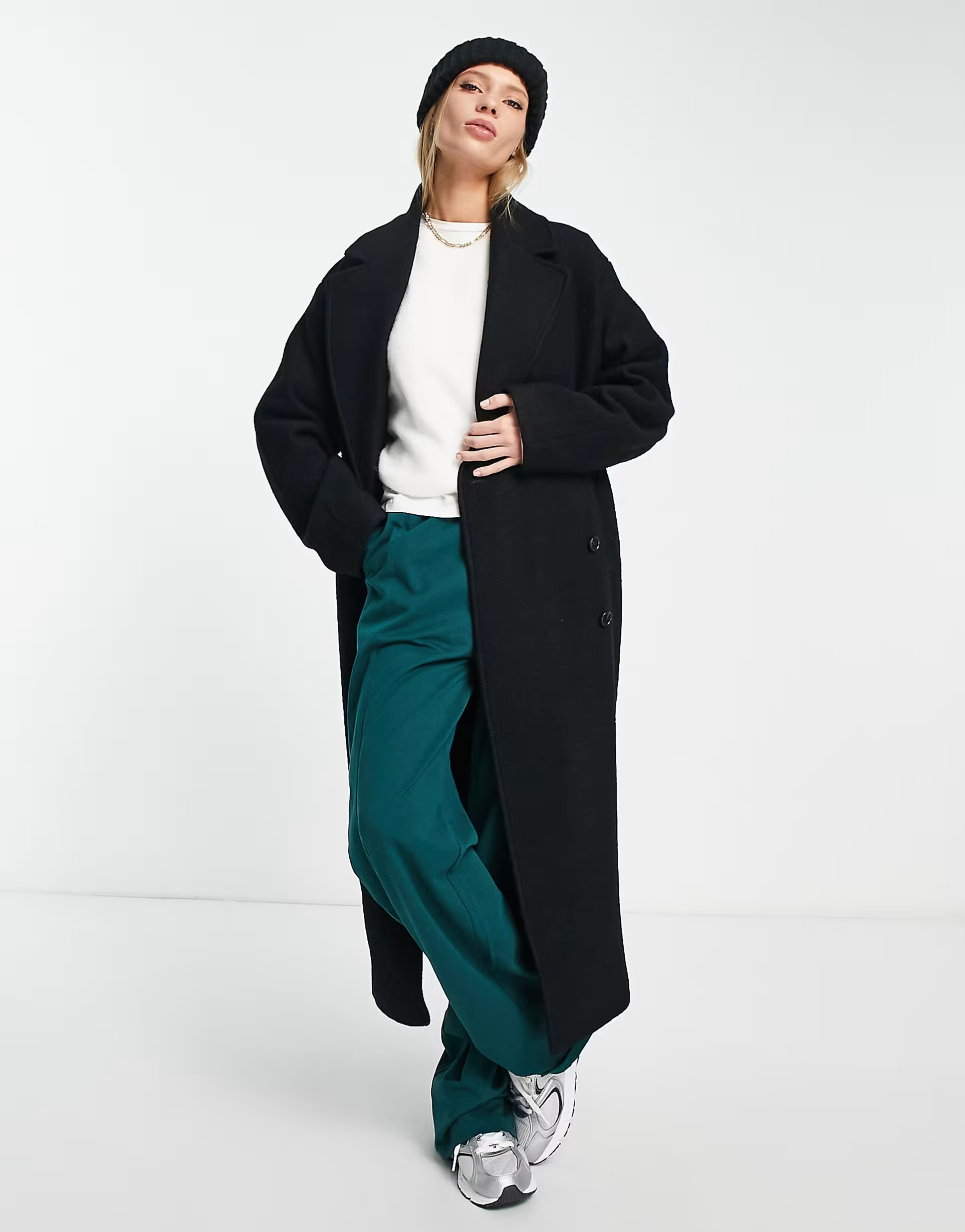 & Other Stories belted wool coat in black | ASOS (Global)