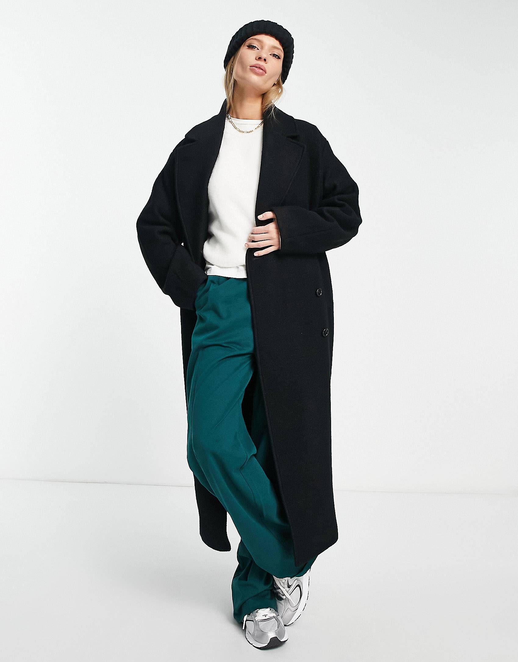 & Other Stories belted wool coat in black | ASOS (Global)