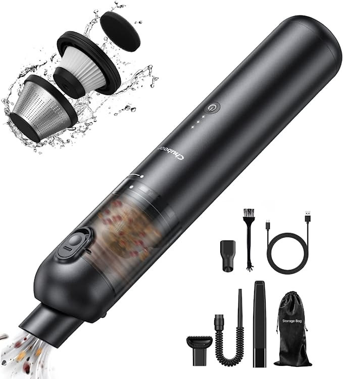 Car Vacuum, Chuboor 16,000pa Mini Vacuum, Rechargeable Cordless Handheld Vacuum for Pet Hair, Dus... | Amazon (US)