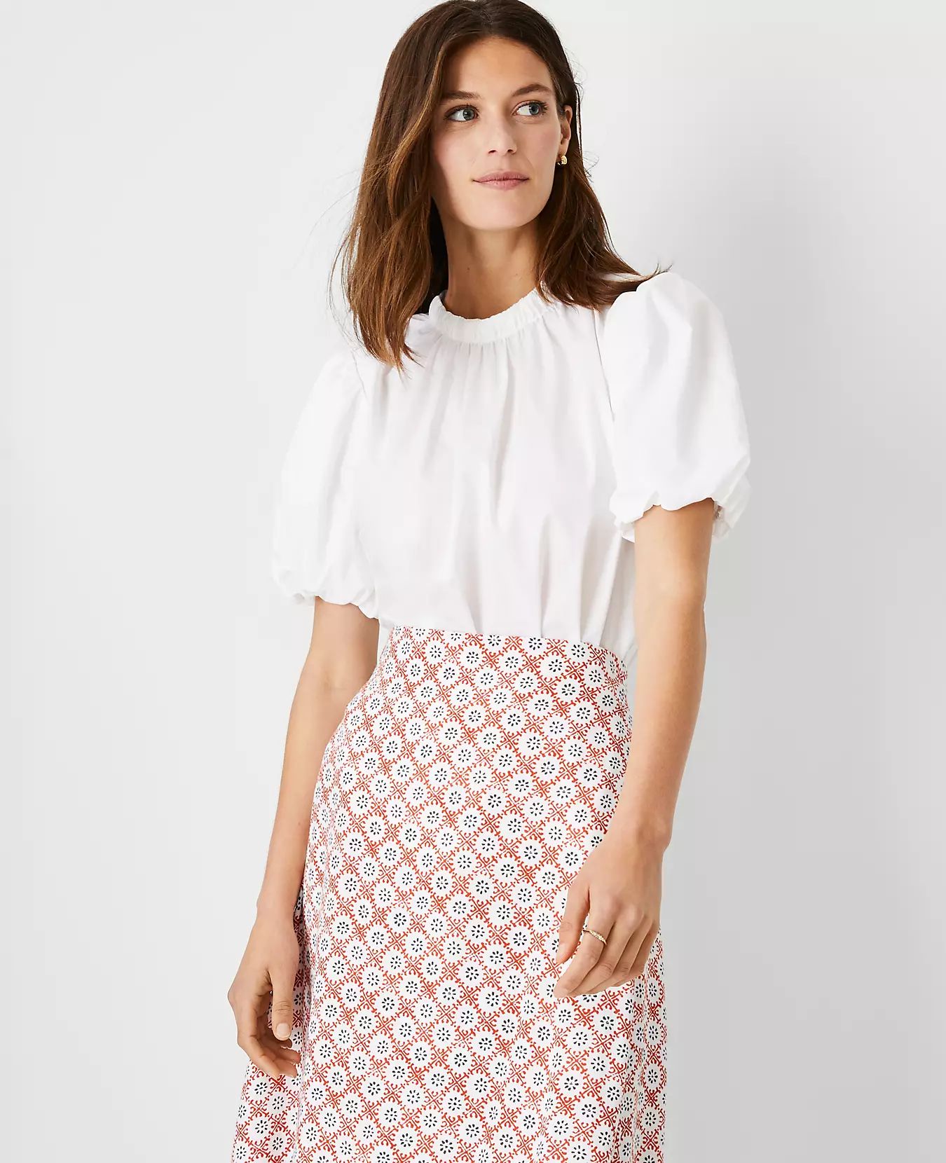 Tie Back Puff Sleeve Top | Ann Taylor (US)