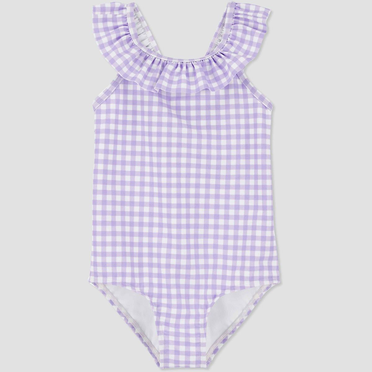 Carter's Just One You®️ Toddler Girls' Ruffle One Piece Swimsuit - Lavender/White5T | Target