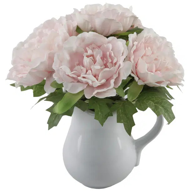 Olveston Peonies Centerpiece in Vase | Wayfair North America