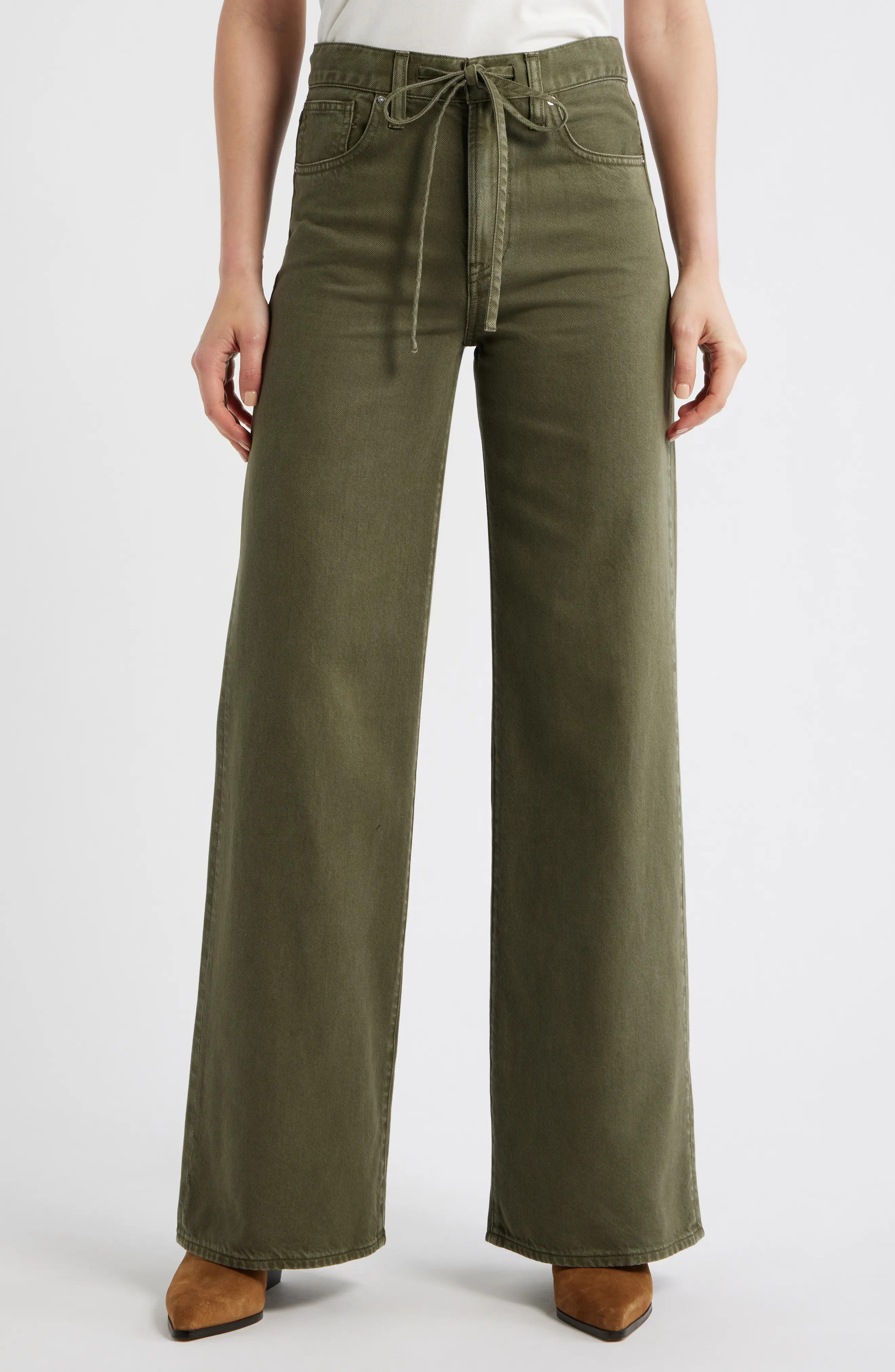 The Ultimate Wide Leg Drawstring Airy Denim Jeans (Women) | Nordstrom | Nordstrom