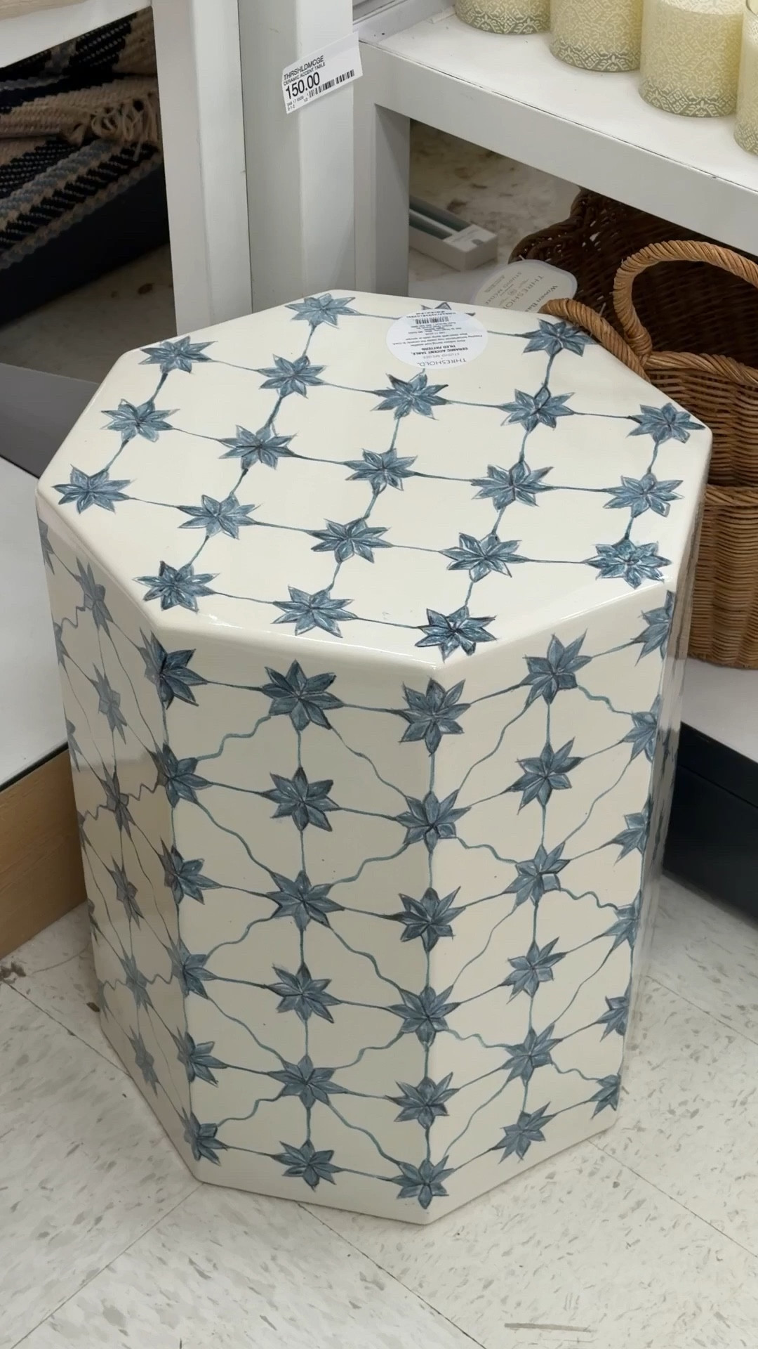 A small piece that makes a big statement! 🩵 This ceramic accent table from Threshold designed with Studio McGee brings a clean, modern feel with its allover hexagon pattern and soft off-white tone. 🤍 It’s the perfect styling piece for a reading nook, bedroom corner, or layered next to a sofa when you want something eye-catching but not overpowering! 💙 No surprise this one sold out quickly. I’ve linked other beautiful accent tables with a similar look to consider! #TargetFinds #AccentTable #HomeDecor

#LTKSaleAlert #LTKHome