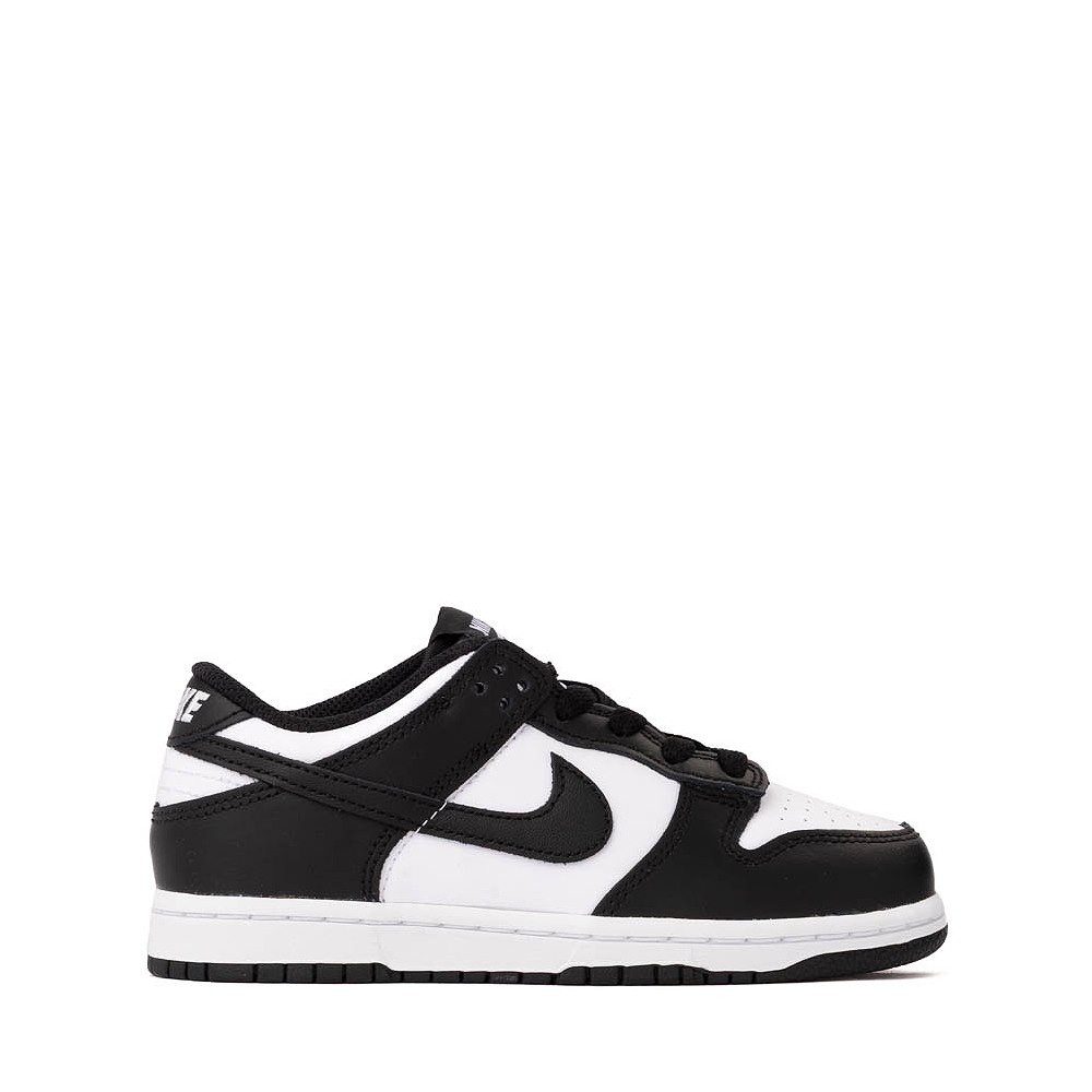 Nike Dunk Low Athletic Shoe - Little Kid - White / White / Black | Journeys