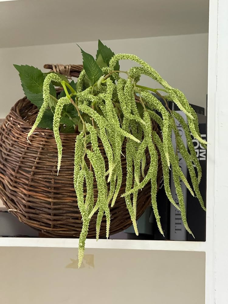 3Pcs Artificial Amaranthus Flower Fake Hanging Green for Wedding Bouquets Home Decor Arrangement ... | Amazon (US)