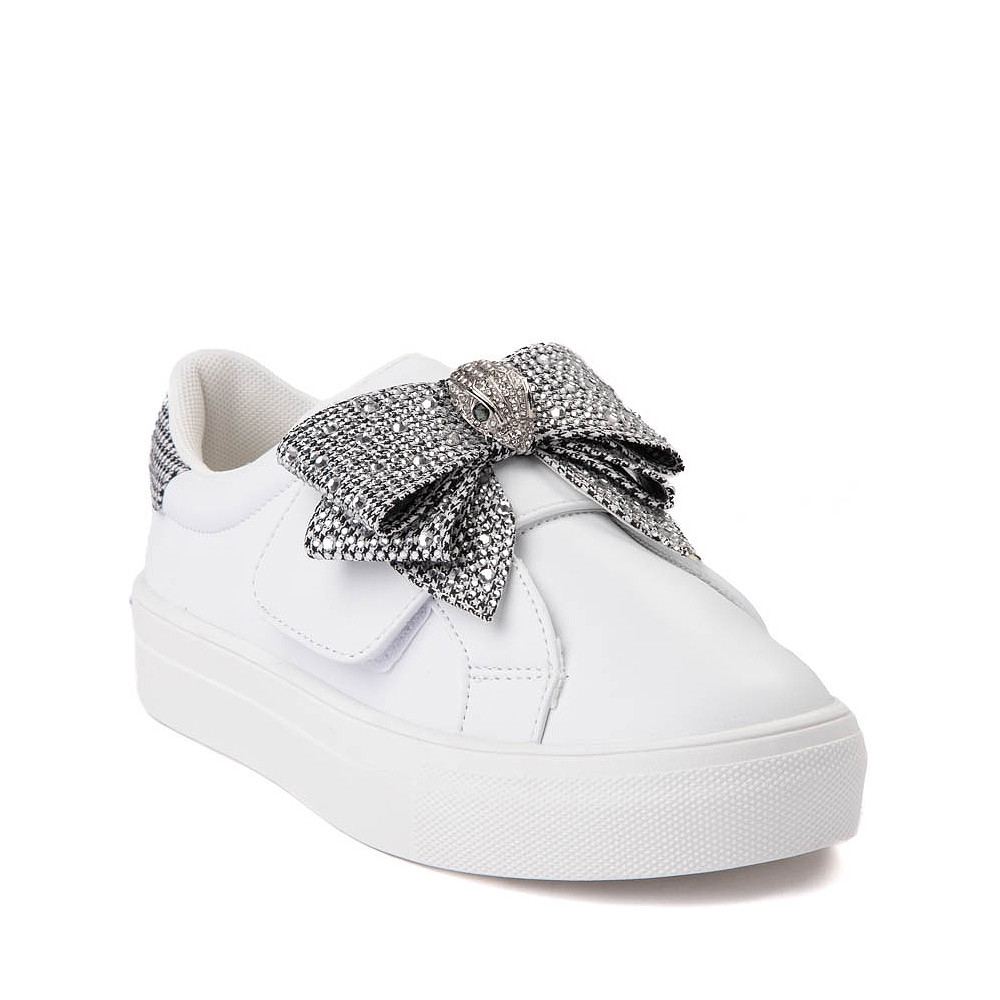 Kurt Geiger Mini Laney Bow Sneaker - Little Kid / Big Kid - White / Silver | Journeys