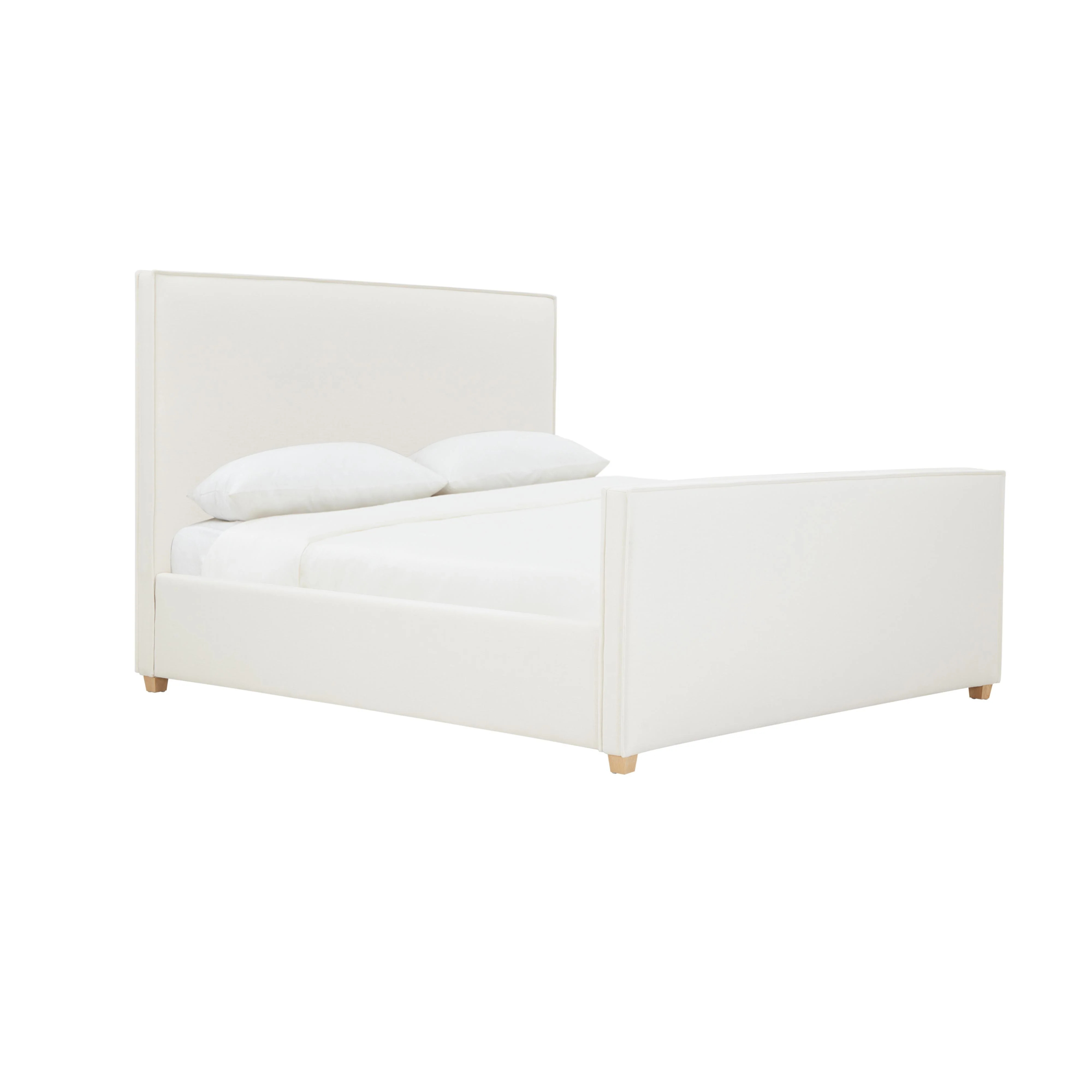 Bristol Park Ivory Contract-Grade Fabric Upholstered Bed | TOV Furniture