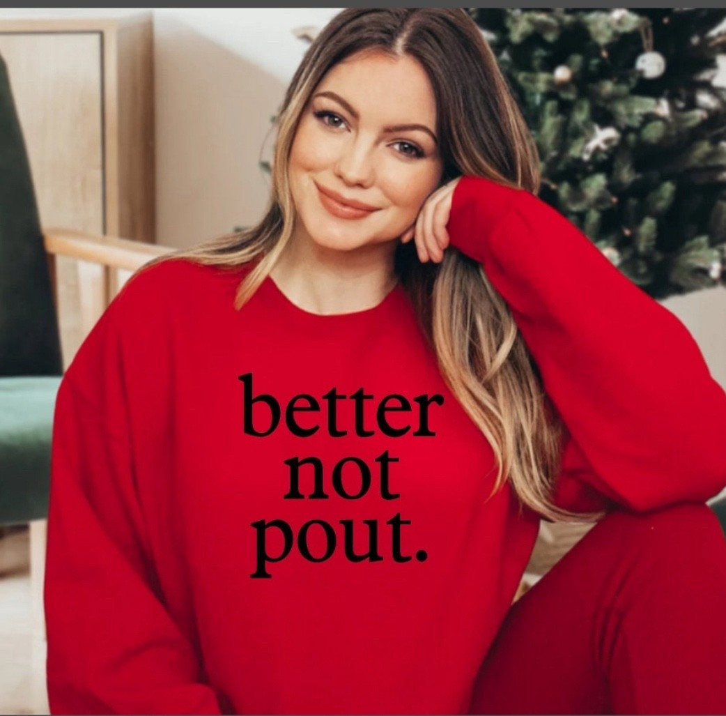 Better not pout sweater. Christmas sweater. Christmas gift. Holiday gift .

#LTKGiftGuide #LTKHoliday #LTKFindsUnder50