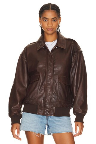LAMARQUE Tatum Jacket in Dark Brown from Revolve.com | Revolve Clothing (Global)