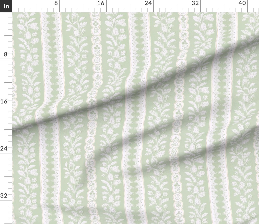 Sydney Stripe Green Tea and Gold Fabric | Spoonflower | Spoonflower