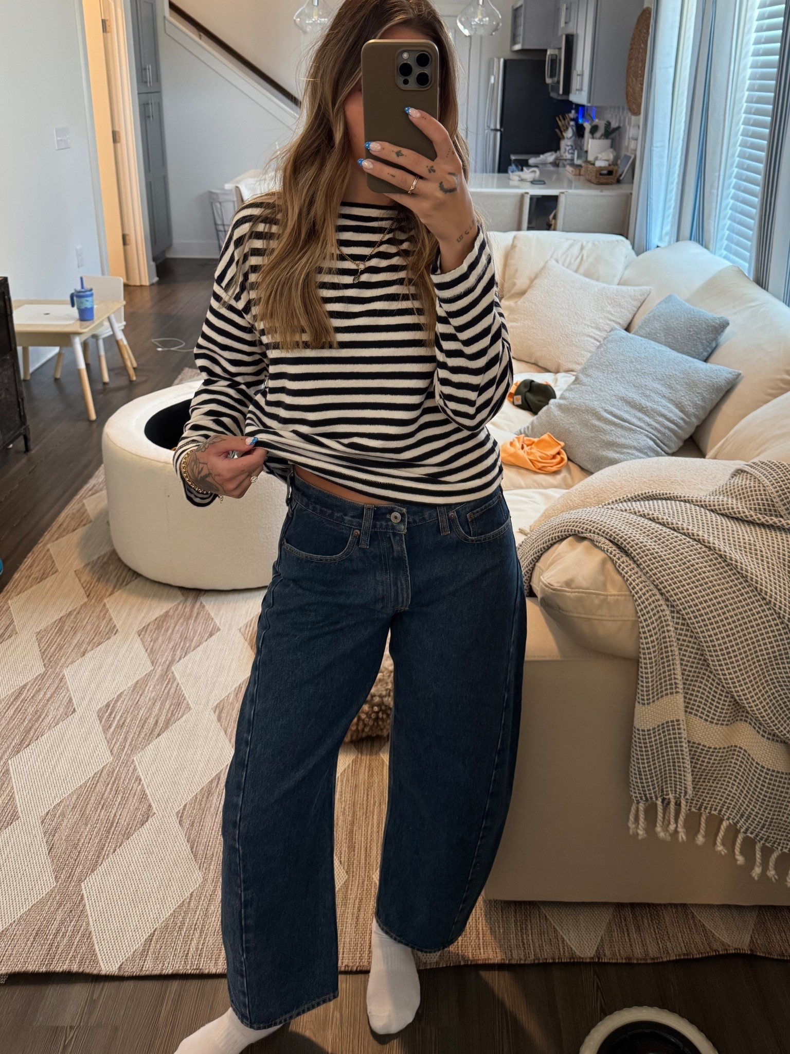 Let this be your sign to buy the Abercrombie barrel jeans over the free people ones!!! Especially for the taller girls!! I’m 5’6 and these are regular length 

#LTKFamily #LTKStyleTip #LTKShoeCrush