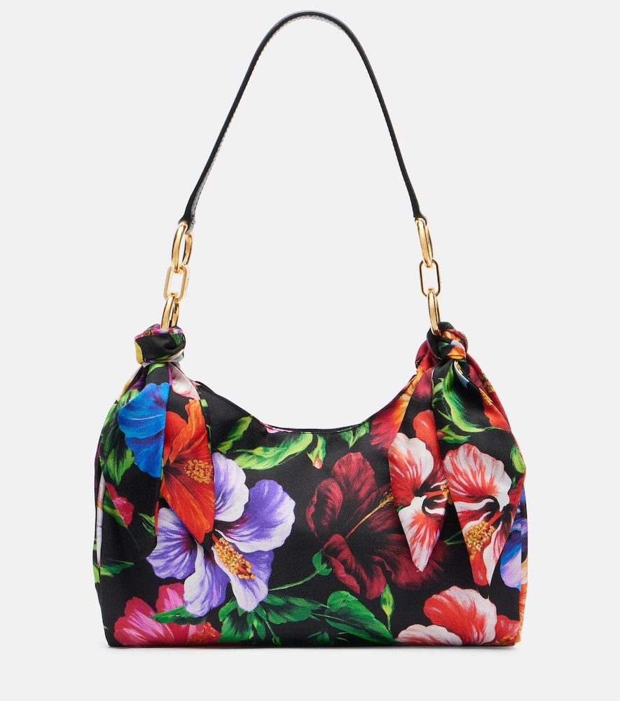 Dolce&Gabbana Small floral satin shoulder bag | Mytheresa (US/CA)