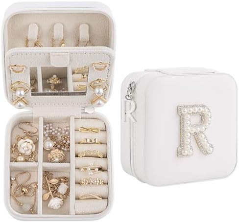 Birthday Gifts For Women, Initial Jewelry Box, Travel Jewelry Case, Gifts for Wife Girlfriend, Sm... | Amazon (US)