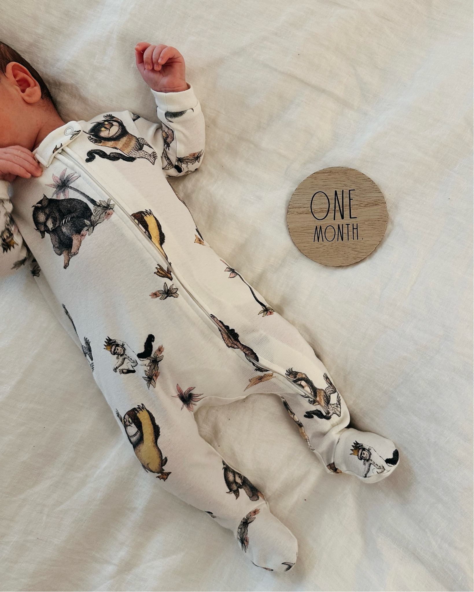 Our first month with little man has flown by! Although still exhausted, we’re definitely able to enjoy the newborn stage more the second time around.

These pajamas are from the Pottery Barn Kids Where the Wild Things Are collection (a great find by grandma). The organic cotton is super soft for baby and the print couldn’t be sweeter. 

My only wish is that it had a double zipper instead of only opening from the top, but for such cute pjs we’ll live!

#LTKBaby #LTKKids