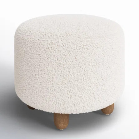 AllModern Lillith 22.5" Wide Round Footstool Ottoman | Wayfair | Wayfair North America
