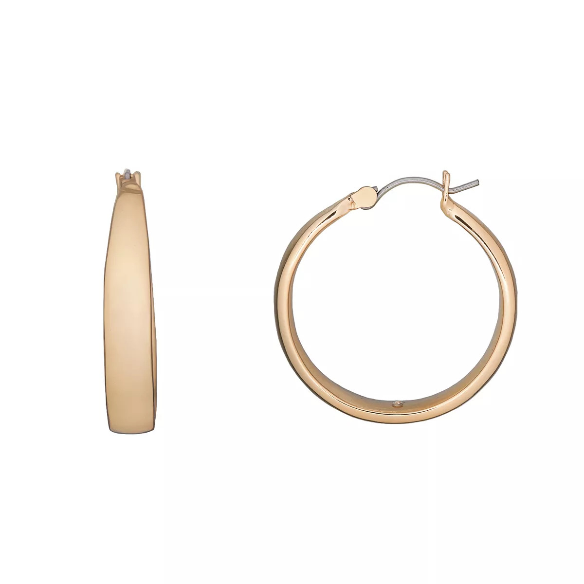 LC Lauren Conrad Gold Tone Chunky Hoop Nickel Free Earrings | Kohl's