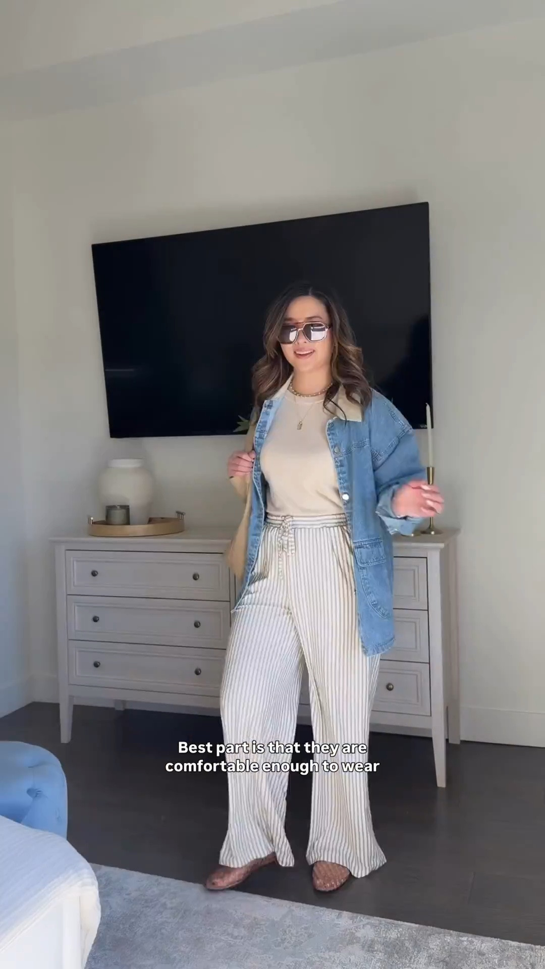 Amazon spring outfits, crew neck top, trousers, casual striped pants, tcs, affordable fashion, sweater top, Amazon fashion, spring style, styling tip, mom outfit 

Medium in everything 

#LTKmomlife #LTKootd #LTKSeasonal