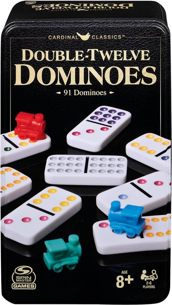 Spin Master Games Double Twelve Dominoes Set in Storage Tin, for Families and Kids Ages 8 and up | Amazon (US)
