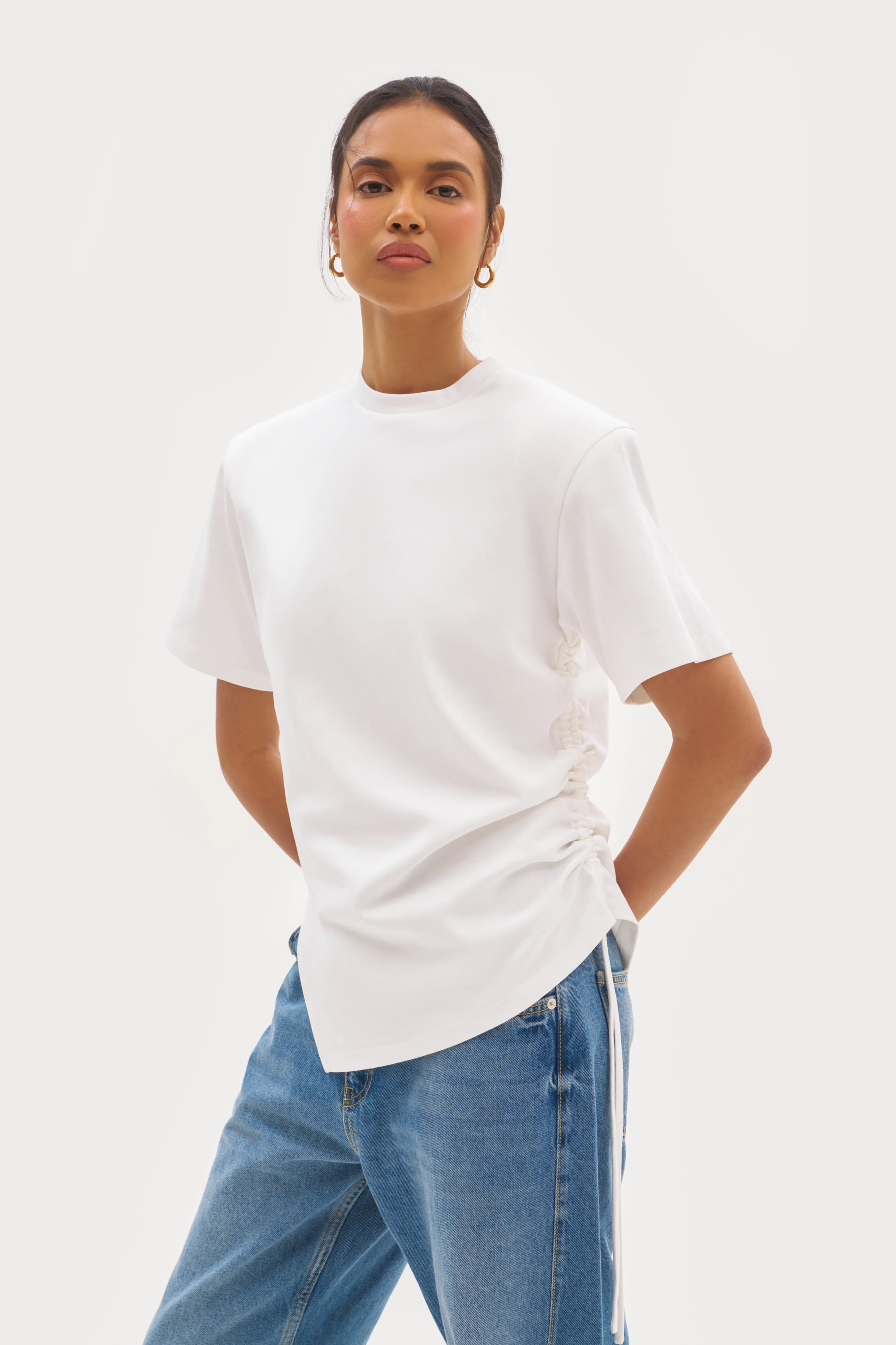 Ashin Oversized Tee - White | Maebe UK