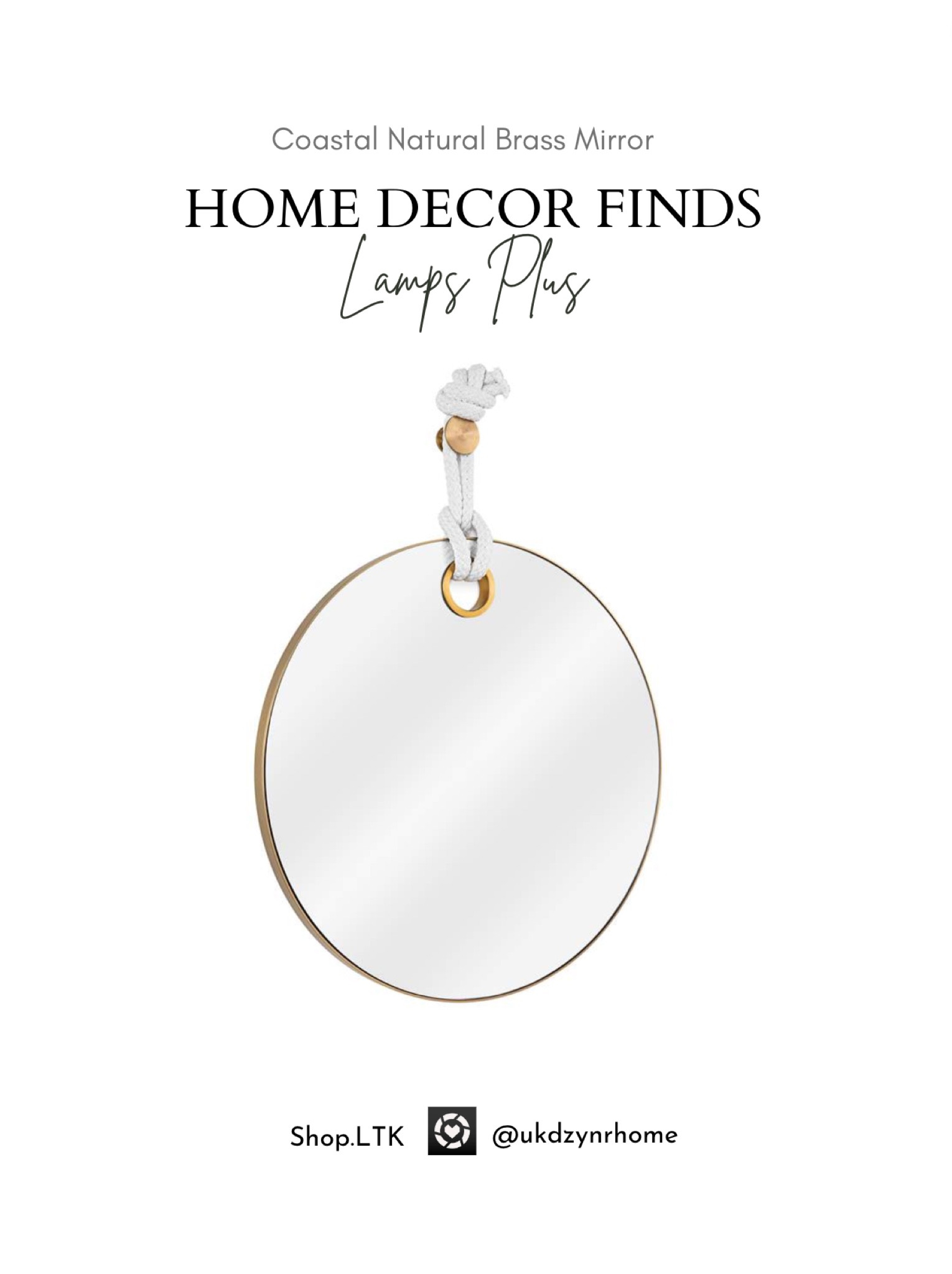 Coastal Style Natural Brass Wall Mirror

#LTKhome