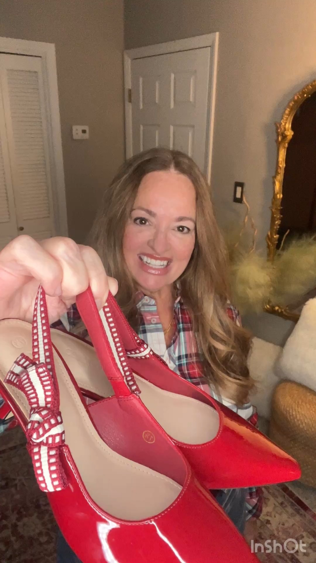 Red slingback pumps are giving holiday and designer vibes. 

#LTKgrwm #LTKWorkwear #LTKFindsUnder50