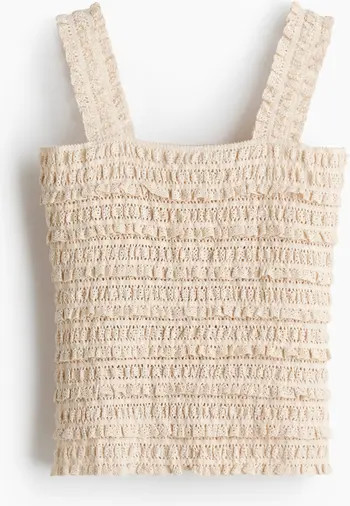 H&M Lace Jersey Sleeveless Top | Nordstrom | Nordstrom