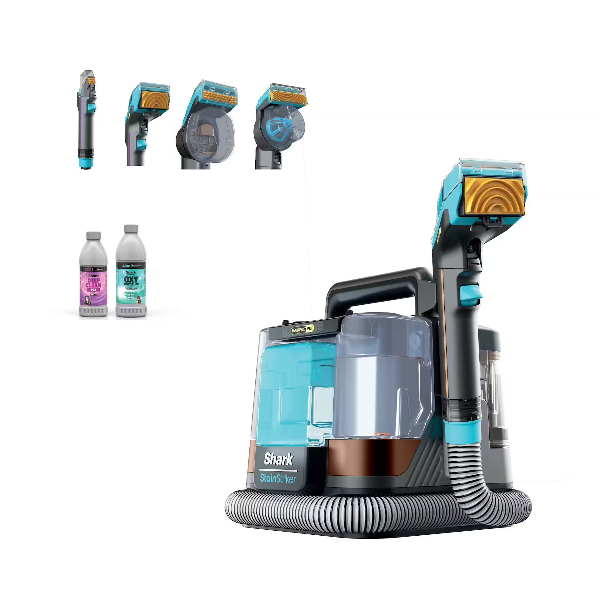 Shark - StainStriker HairPro Portable Carpet, Upholstery & Area Rug Cleaner Perfect for Pets & Car Interiors - Copper/Gray | Best Buy U.S.