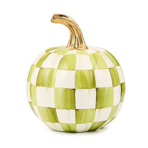 MacKenzie-Childs Moss Check Mini Pumpkin | MacKenzie-Childs