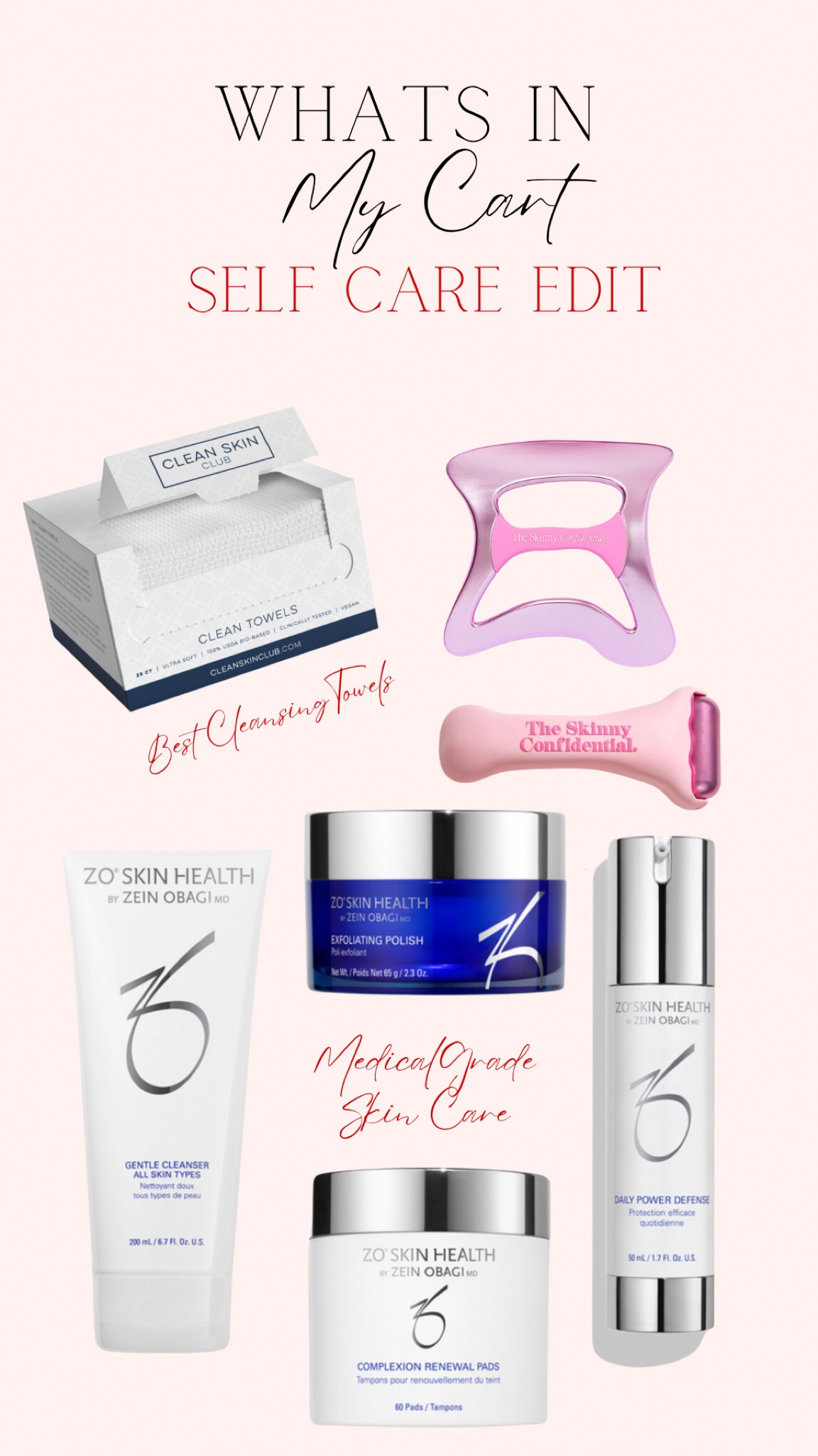 This weeks cart finds! Self Care Edition!

Skincare 
Self care finds
Amazon
Clean skin club towels 
Face Wash 
Medical grade skin care 
Skinny confidential 
Bridal must have wedding self caree

#LTKfindsunder100 #LTKwedding #LTKbeauty