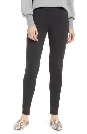 Women's Halogen Seamed Ponte Knit Leggings, Size X-Small - Grey | Nordstrom