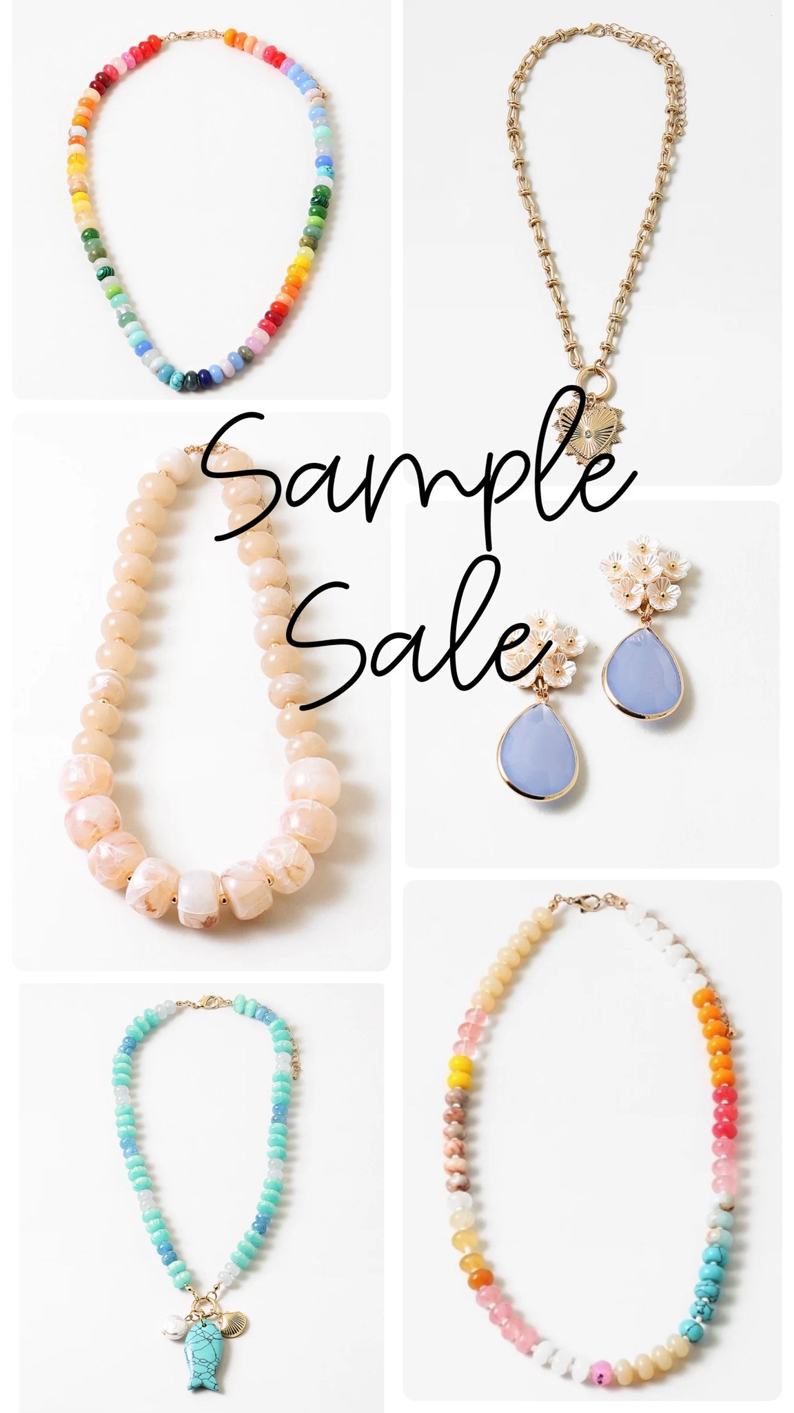 My favorite small business jewelry company is having their sample sale! So many gemstone necklaces , chunky necklaces, beaded bracelet sets and more!

#LTKdayinmylife #LTKootd #LTKstorytime