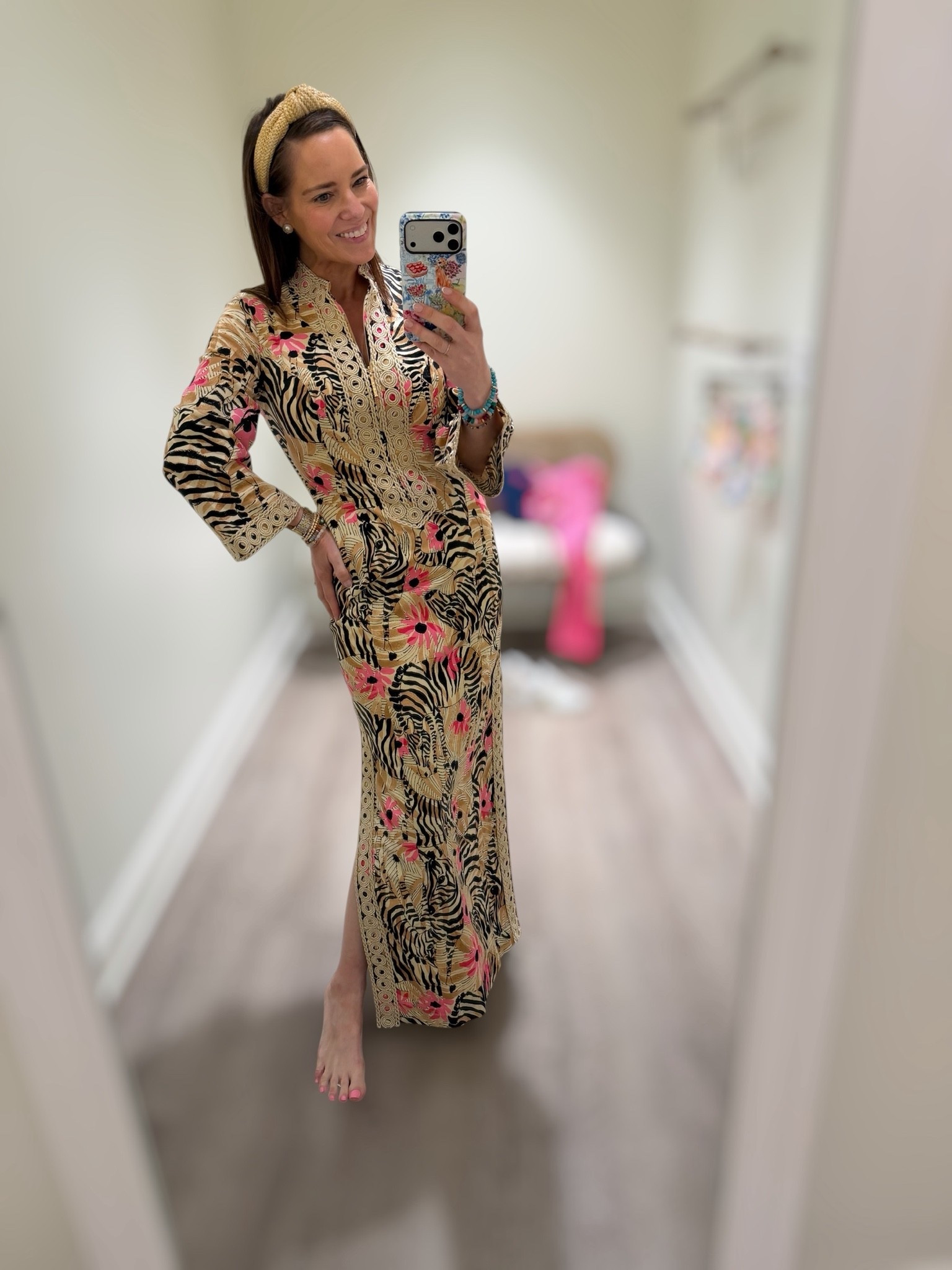 Lilly Pulitzer El Morocco Maxi Dress 🤎🌺 Chic Resort Style with a Bold Print

This Lilly Pulitzer maxi is such a statement piece and even prettier in person 🤎🌺 Loving the chic El Morocco print with the prettiest lace trim details, flattering zip neckline, and elegant 3/4 sleeves. It gives effortless resort style while still feeling polished enough for brunch, vacation dinners, family photos, or dressier summer events ✨

Paired it with a raffia knotted headband for an easy coastal-preppy touch. Wearing my usual Lilly size and linked everything 💕

Lilly Pulitzer dress, Lilly Pulitzer maxi dress, El Morocco print dress, resort wear outfit, vacation outfit, preppy style, feminine fashion, modest maxi dress, summer maxi dress, vacation dinner outfit, resort chic outfit, colorful print dress, grandmillennial style, coastal preppy fashion 🌴✨

#LTKootd #LTKSeasonal #LTKOver40