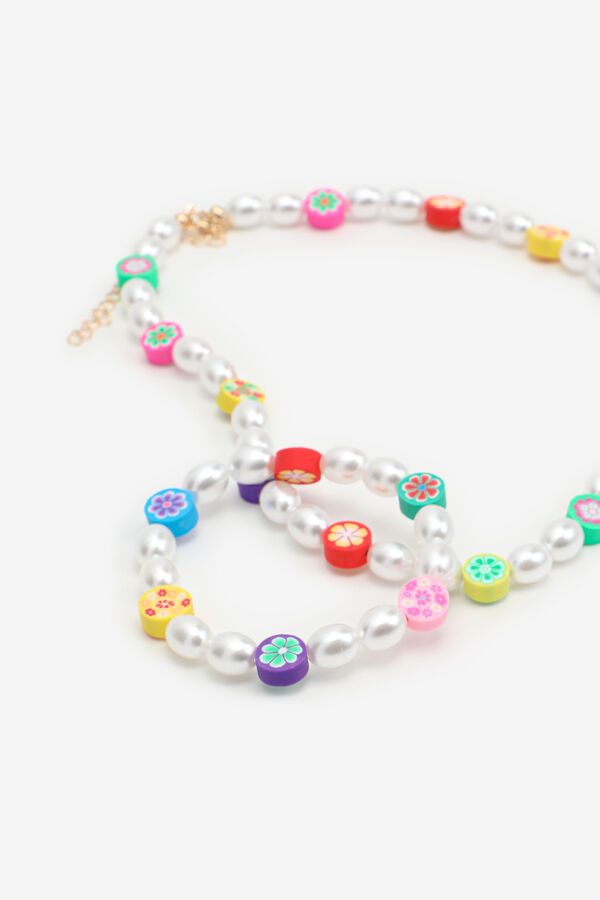 Flower & pearl Necklace & Bracelet | Ardene