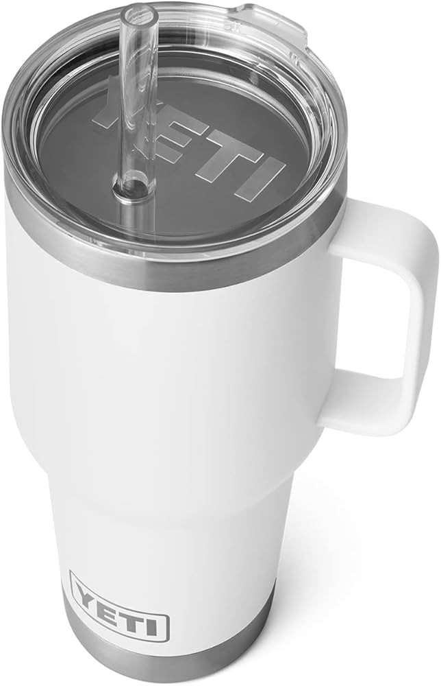 YETI Rambler Tumbler with Handle and Straw Lid, Vacuum Insulated Travel Mug, Stainless Steel | Amazon (US)