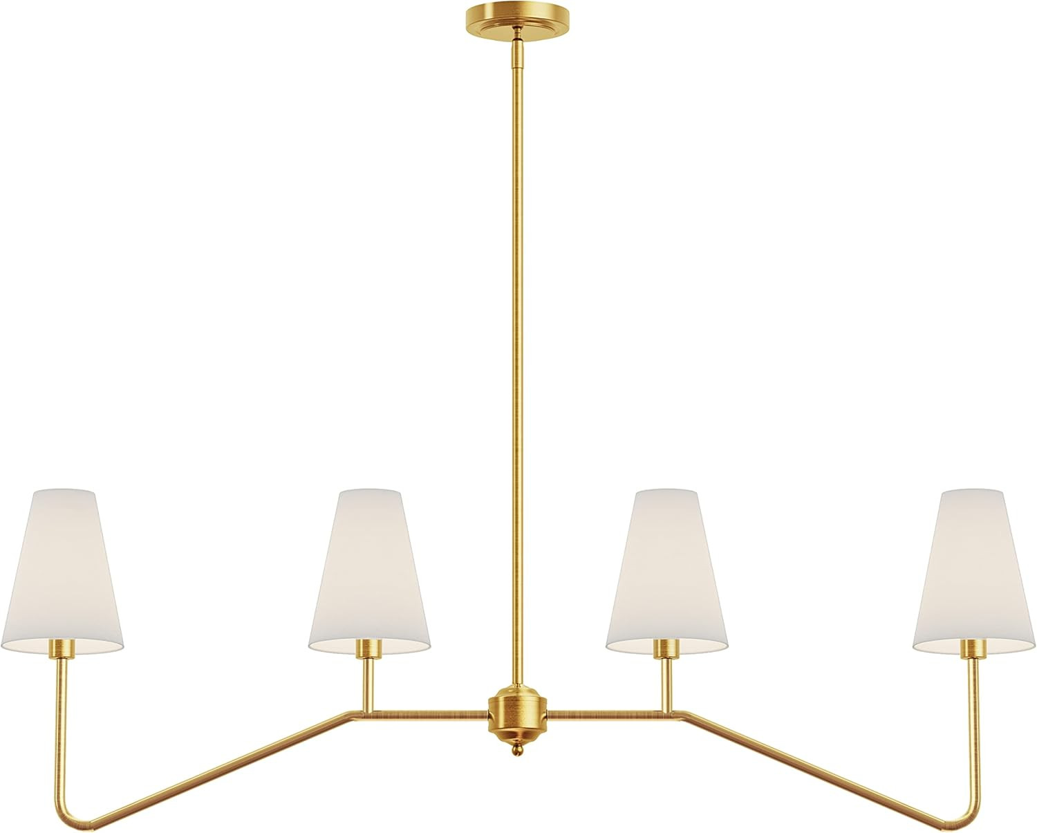 Electro bp;47" W 4-Light Linear Kitchen Island Lighting Fixture Classic Chandeliers Polished Gold... | Amazon (US)