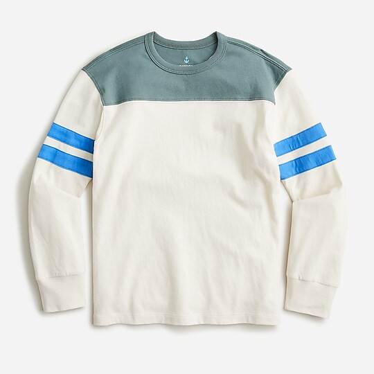 Boys' long-sleeve jersey football T-shirt | J. Crew US