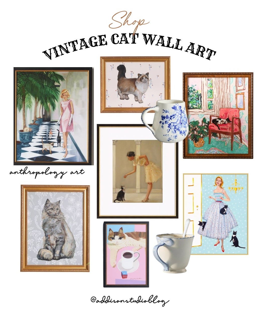 Anthropology Vintage Wall Art - Cat Edition💗

#LTKHome #LTKPets