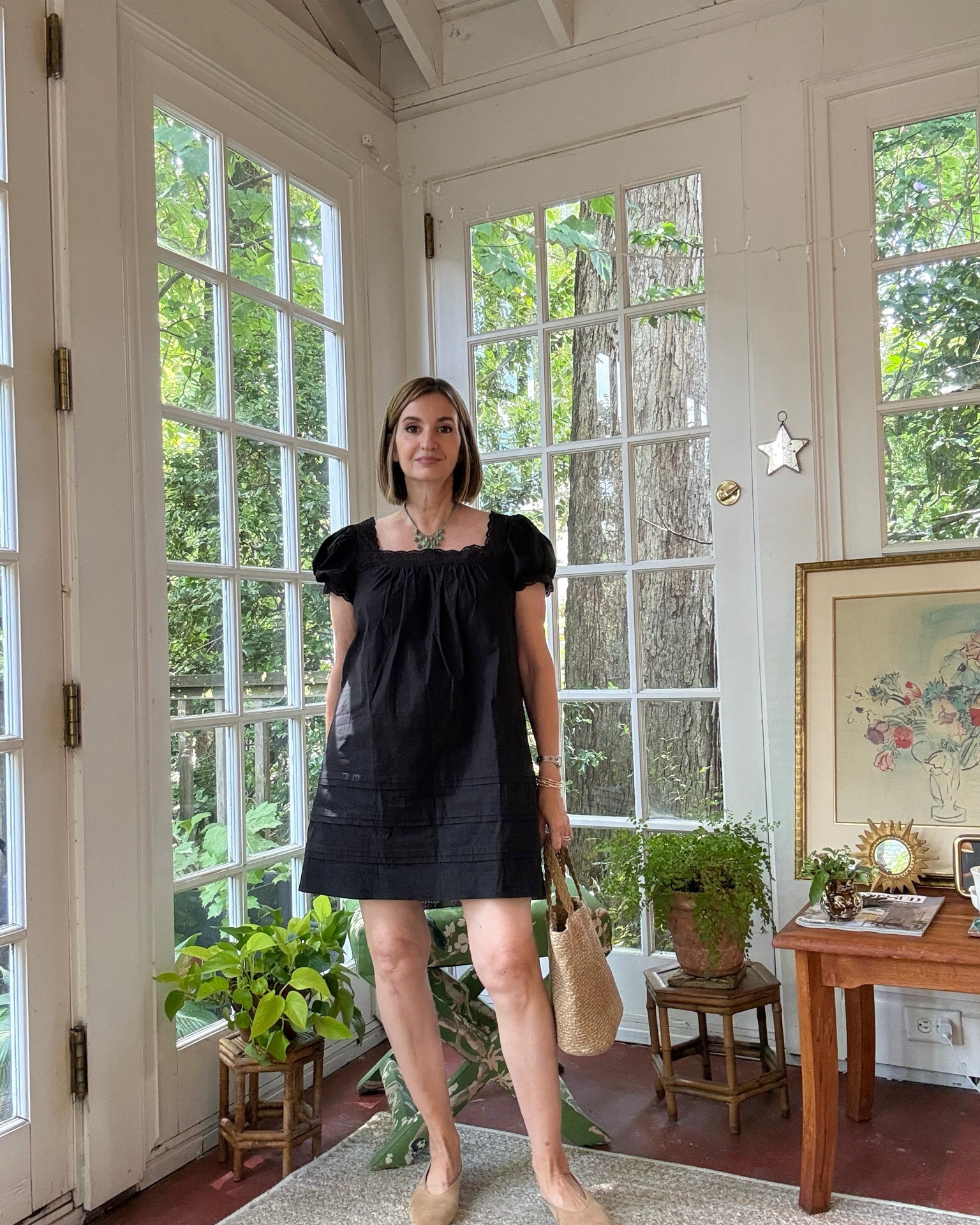 the sweetest dress for the warmer months. so easy for work, play, travel … wherever life takes you! these suede flats are a gorgeous neutral shade that elongates the leg + compliment light colored summer bags like this one I inherited from my mum. a pop of color from this necklace, also mum’s brings the outfit together beautifully!

#LTKgrwm #LTKmorningroutine #LTKootd