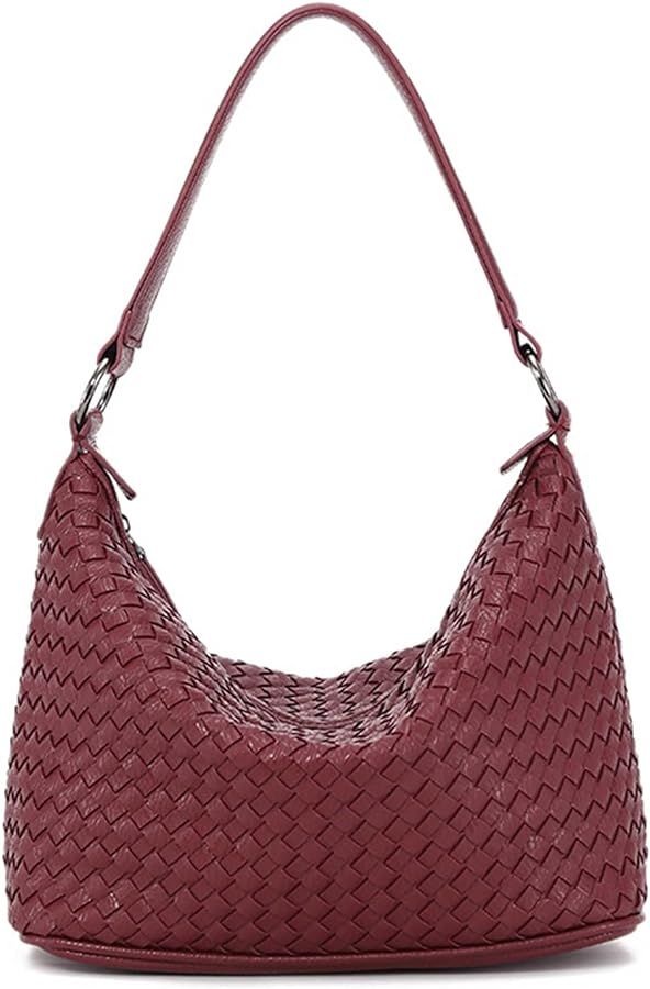 Vaeltaja Woven Bag for Women, Vegan Leather Tote Bag Shoulder Bag Top Handle Retro Handmade Handb... | Amazon (US)