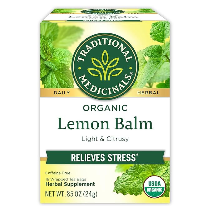 Traditional Medicinals Organic Lemon Balm Herbal Tea, Calming and Supports Digestion, (Pack of 1)... | Amazon (US)