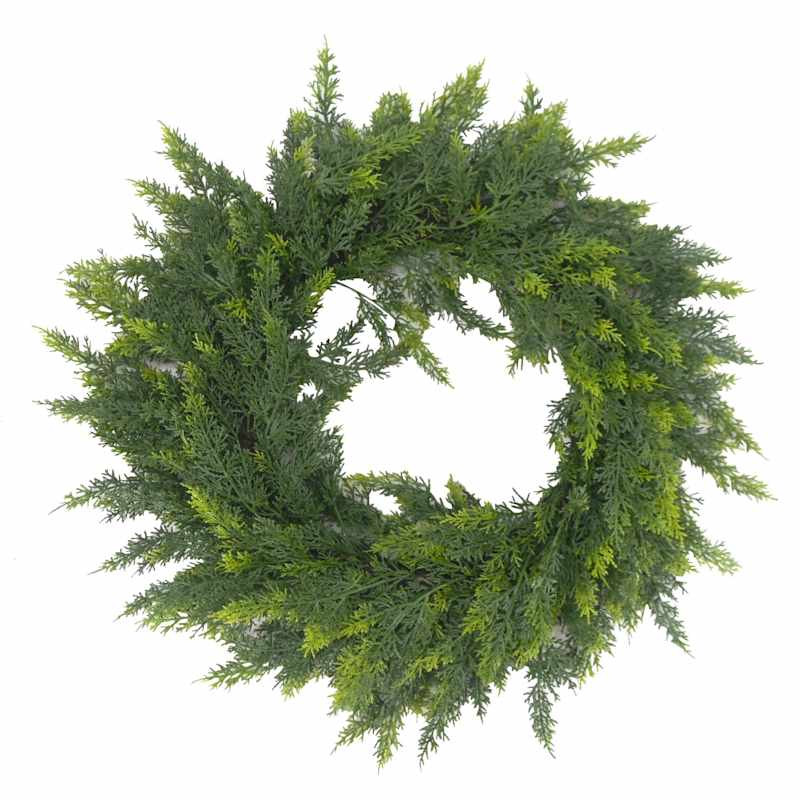 Real Feel Two-Tone Cedar Wreath, 24" | At Home