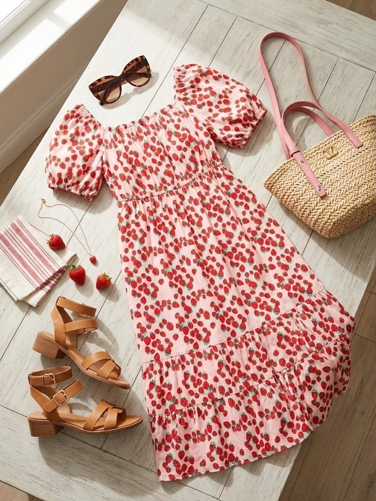 Pink strawberry maxi dress 🍓

#LTKootd #LTKPetite #LTKMidsize