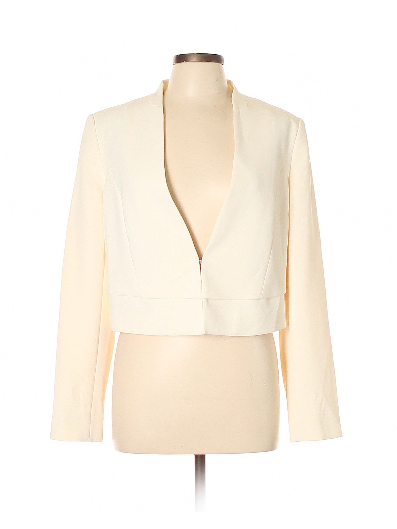 White House Black Market Blazer Size 12: Ivory Women's Jackets & Outerwear - 44684815 | thredUP