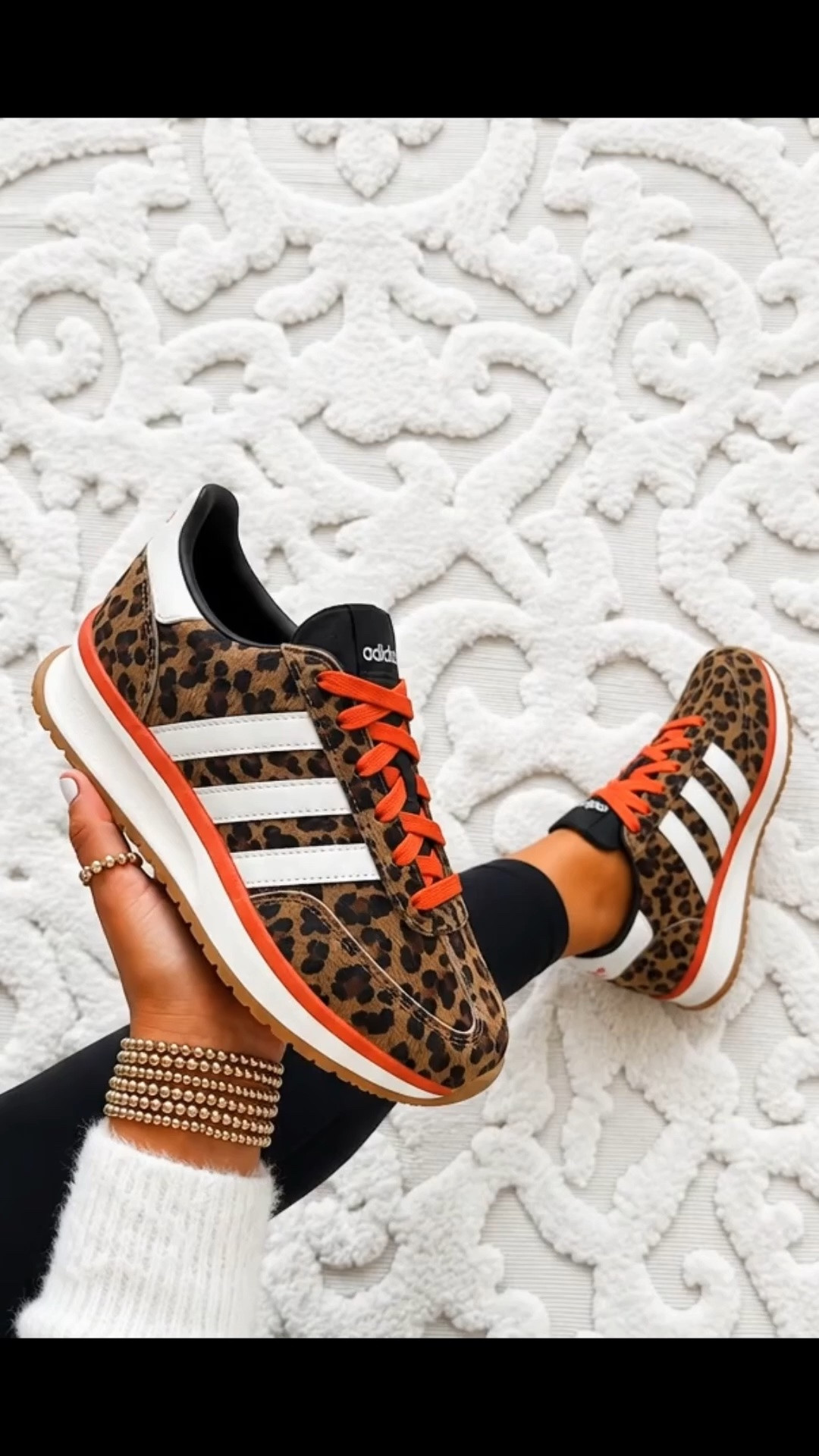 adidas run 70s 2.0 sneakers 🐆🤎

The cutest statement sneaker for fall! The leopard print paired with the pop of coral laces makes these so fun while still being easy to style with jeans, leggings, or a cozy matching set.

sizing: ✨ Runs true to size. If you’re between sizes or like a little extra room with thicker socks, I’d recommend sizing up a half size. They’re lightweight and comfy for all day wear.