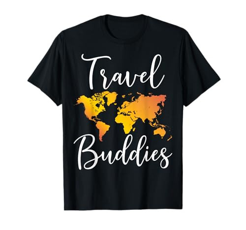 Travel Buddies T-Shirt Matching Couple Traveler Adventure T-Shirt | Amazon (US)