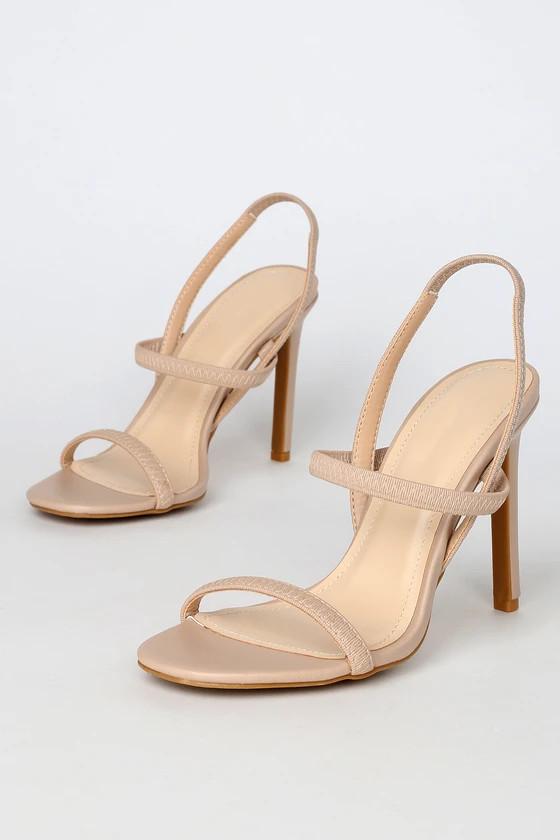 Babie Light Nude Strappy High Heel Sandals | Lulus (US)