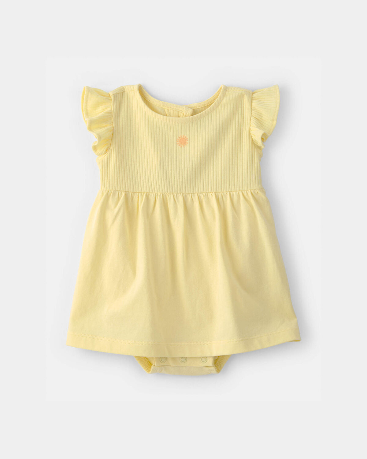 Baby Girl Sunshine Short-Sleeve Bodysuit Dress - Yellow | Carter's Inc